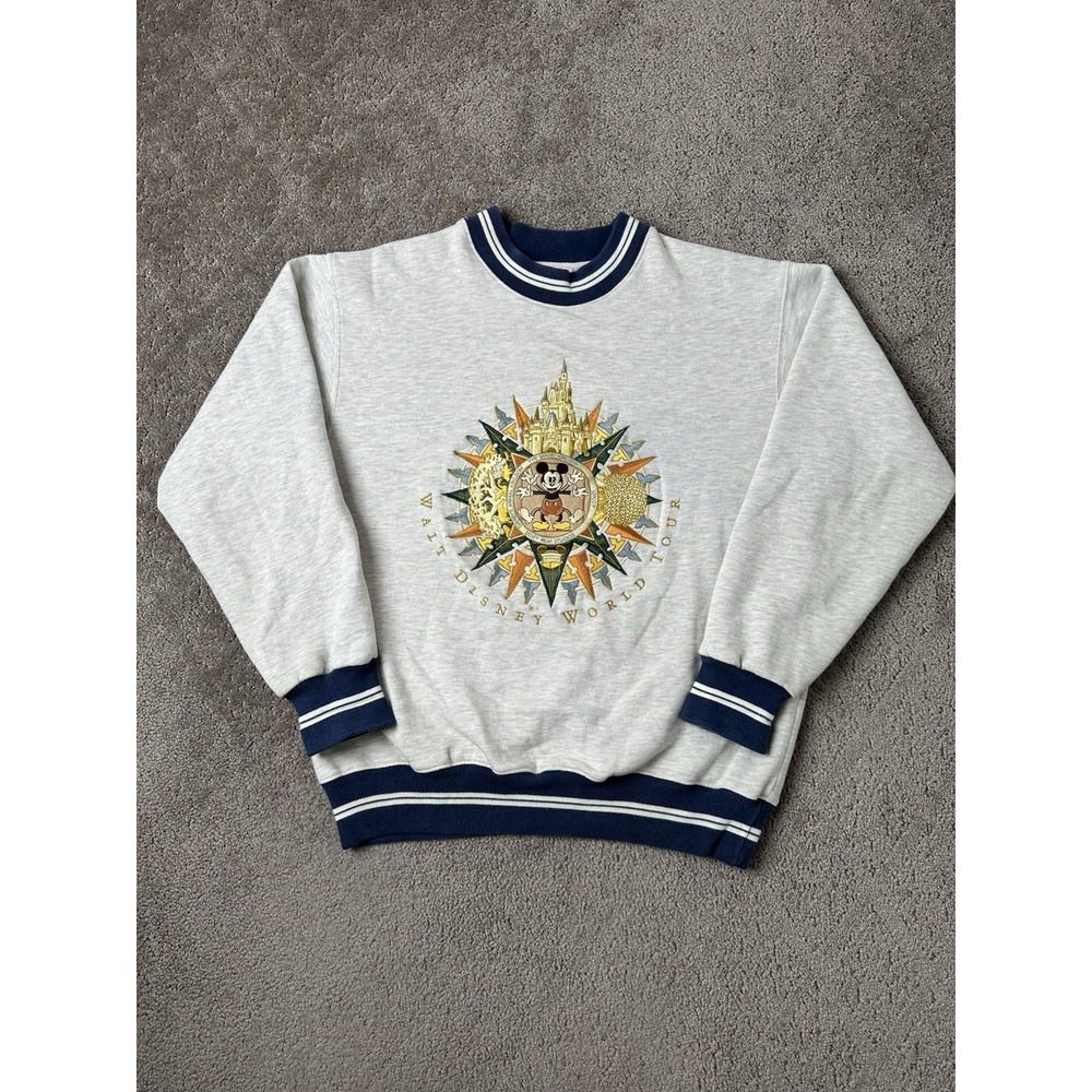 RARE Vintage Mens Sweatshirt 90s WALT DISNEY WORLD TOUR, Streetwear, Size S